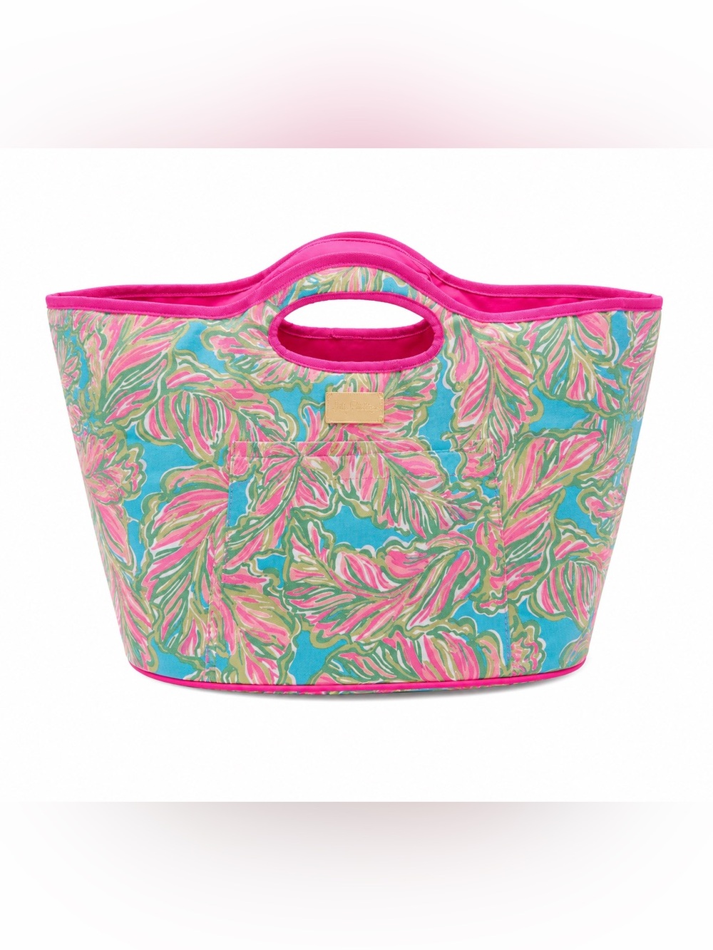 Lily Pulitzer Women’s Pink & Blue Leaf-Print Tote Bag